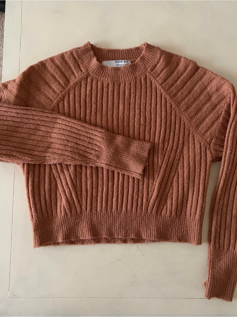 brown cropped sweater